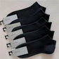 Plush women's invisible ankle socks 5-pack - 100% cotton sweat-absorbing low-cut boat socks