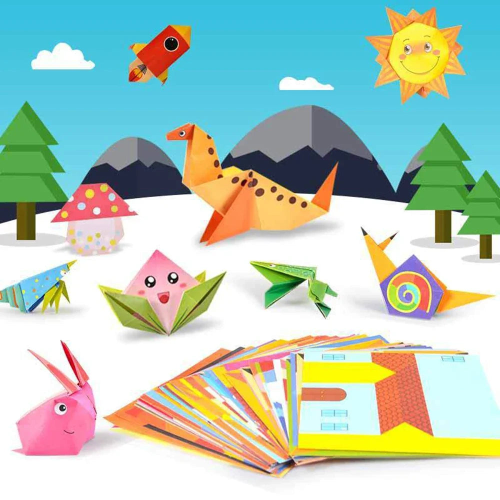 Origami Montessori Craft Kits for Kids - Educational Paper Art with Cartoon Animals, Fun DIY Activity for Boys & Girls