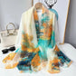 Light Flowy Women’s Silk Scarf - Long Sheer Wrap