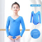 girls Breathable long sleeve ballet leotard - twist-front, cotton, for dance class