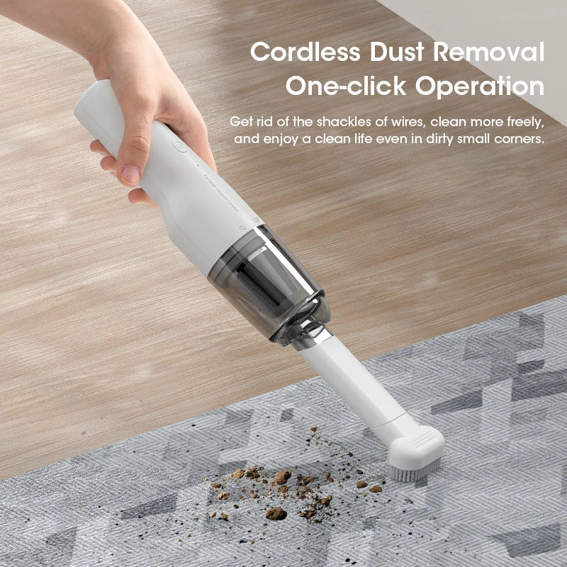 Battery-Powered Hand-Held Car Vacuum Cleaner - Cordless Travel-Friendly Dust Removal for Household Cleaning