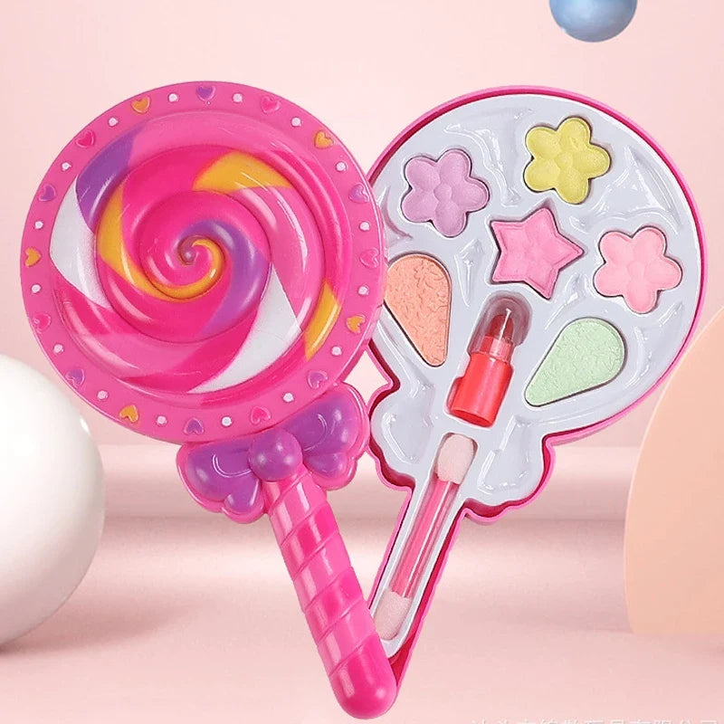Princess Makeup Toy Kit for Kids - Pretend Play Cosmetics with Lipstick & Eyeshadow for Parties