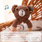 Crochet Wooden Animal Teether Rattle Newborn Sensory Toys