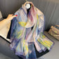 Light Flowy Women’s Silk Scarf - Long Sheer Wrap