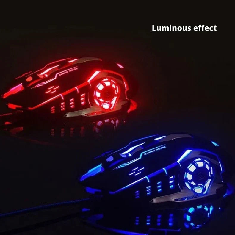 Cordless Battery-Powered Gaming Mouse Bluetooth Silent Backlit