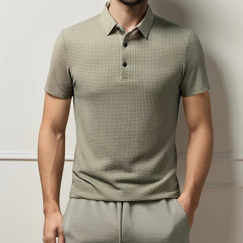 short sleeve, casual summer style, slim fit versatile top – Breathable men's polo shirt