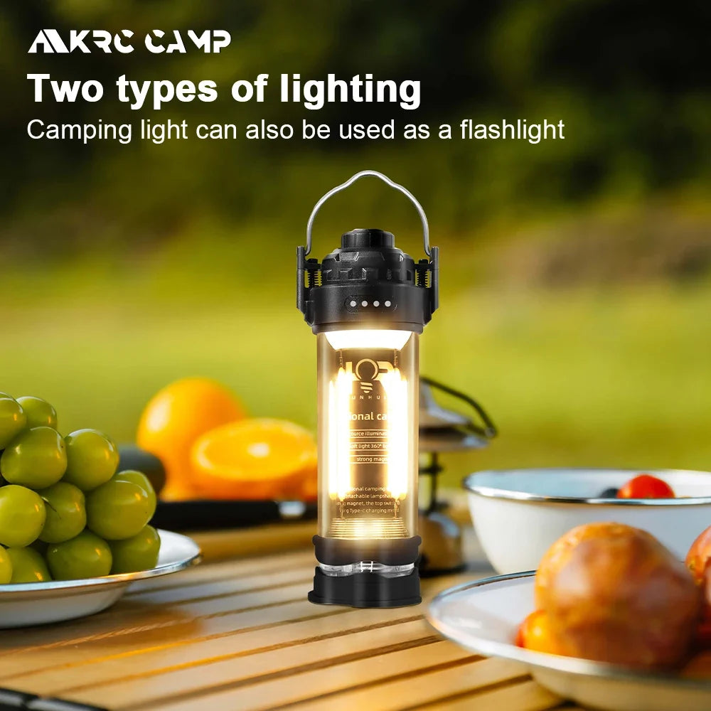 3000mAH Water-Resistant Camping Lantern - Retro Tent Lighting, Outdoor Atmosphere Decor