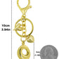 Keychain Personalized Gold Bubble Letter Bag Charm Gift
