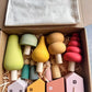 Wooden Building Blocks Pastel Scandinavian Stacking Play Kit Fall 2025 Eco Friendly Imaginative Play Gift