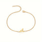 Letter Initial Bead Bracelet Thin Chain Minimalist Elegant