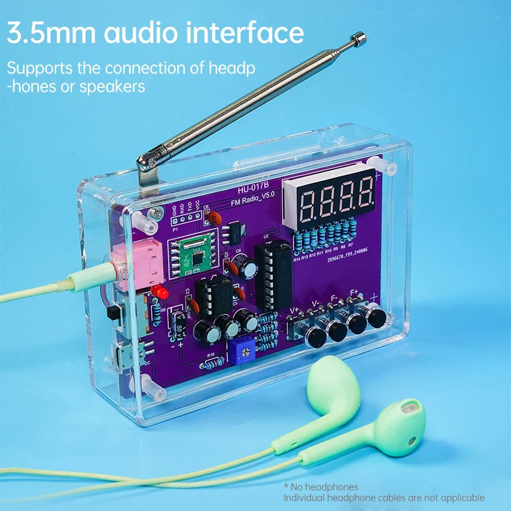 DIY FM Radio Kit 87-108MHz Flexible Frequency Soldering Practice Kit Back to School 2026 Gift