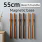 Shoehorn Wooden Magnetic 55cm Beech Long Handle Simple Wear