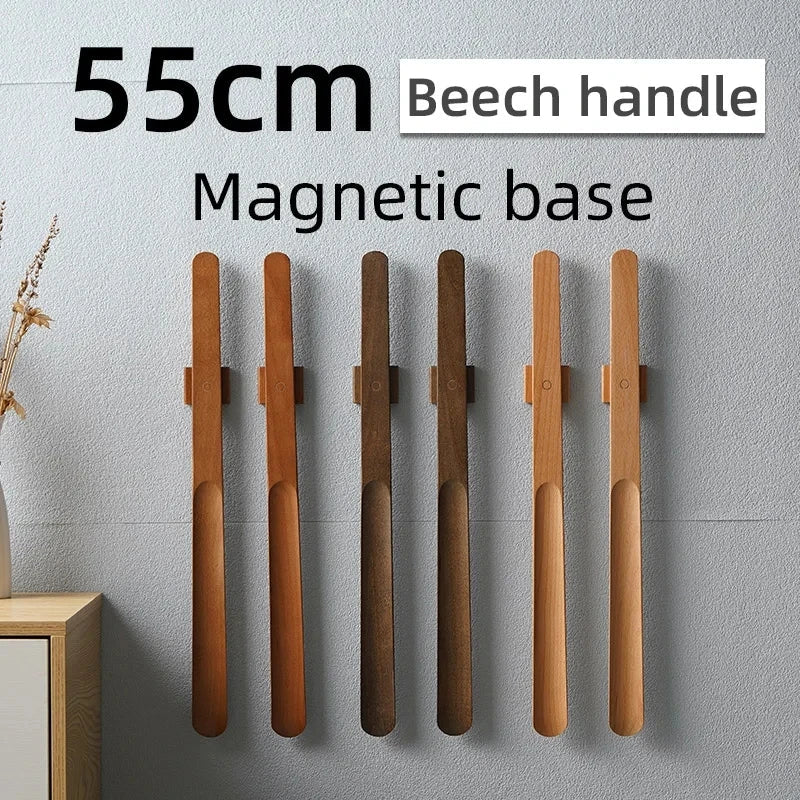 Shoehorn Wooden Magnetic 55cm Beech Long Handle Simple Wear