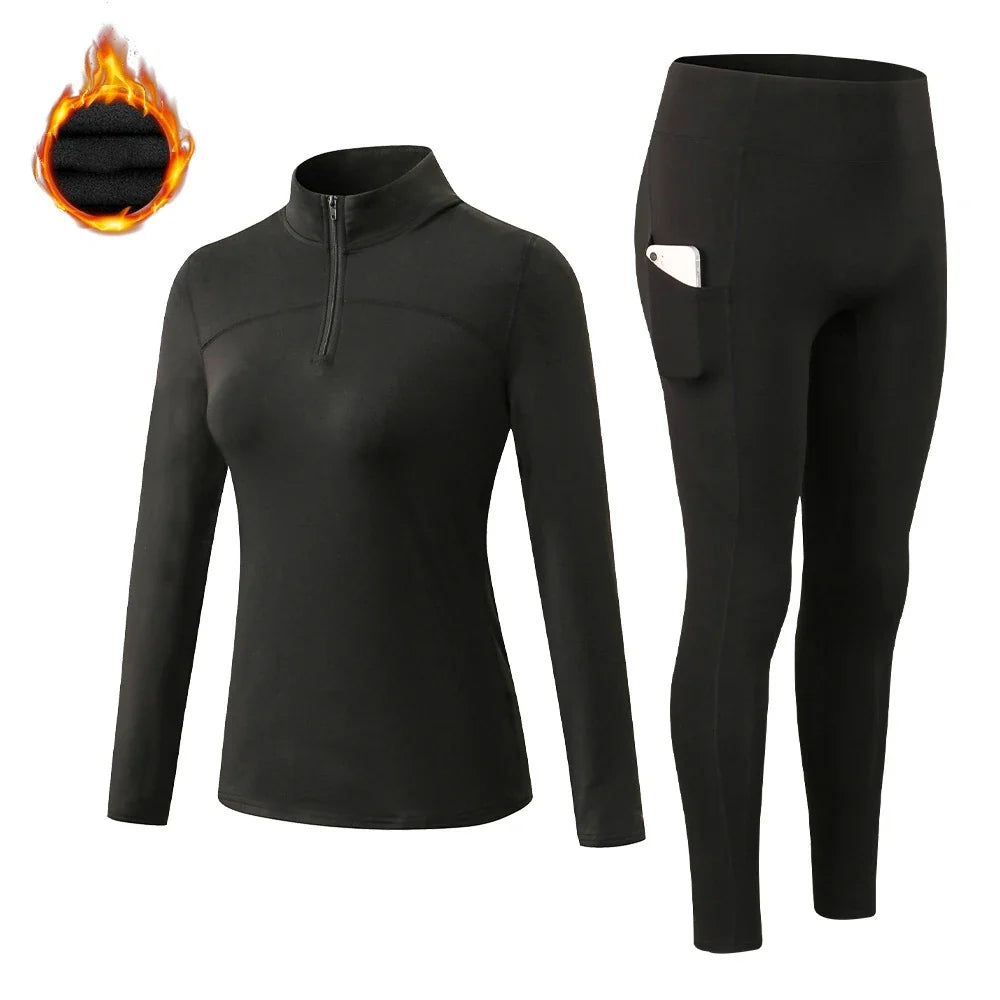 Women's Warm Thermal Long Johns Kit - Cozy Second Skin Winter Underwear for Active & Casual Wear