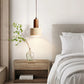 Japanese Japandi Pendant Light Wood And Travertine Bedside Lamp