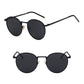 Glasses Fashion Fishing Metal Frame Round Sun Shades for Women and Men Eyewear - UV Protection