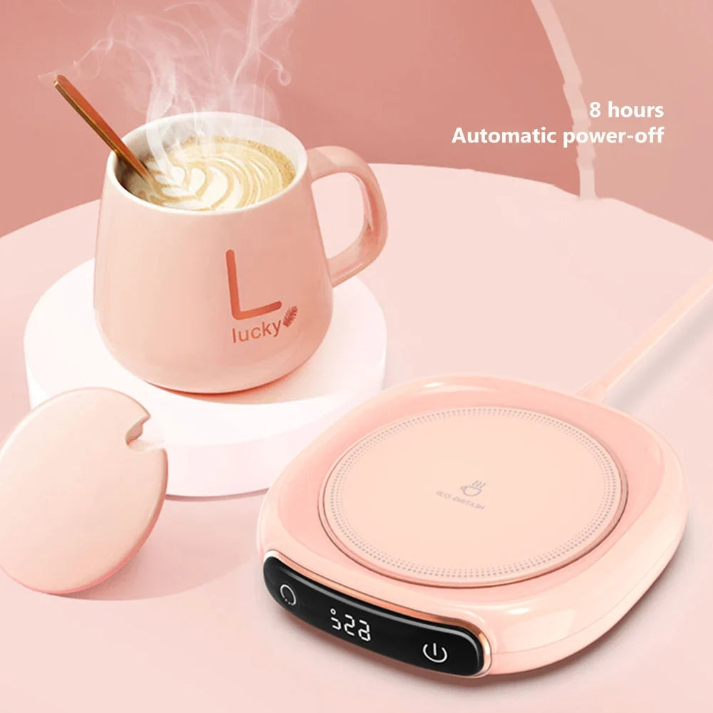 Travel-Friendly USB Cup Warmer 3 Gear Smart Coffee Mug Heating Coaster for Tea and Milk