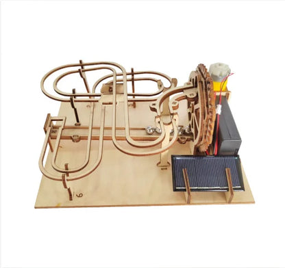 Run Marble Wooden 3D Mechanical Puzzle Kit Gear Driven Track STEM Toy Back To School 2025 Educational Gift