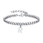 Initials Cuban Link Bracelet Stainless Steel Flexible