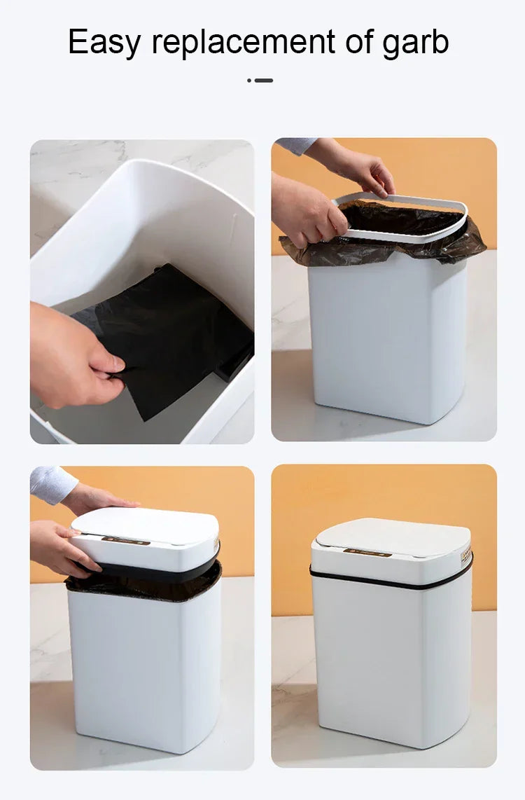 Sensor Smart Trash Can Rectangular Kitchen Bathroom