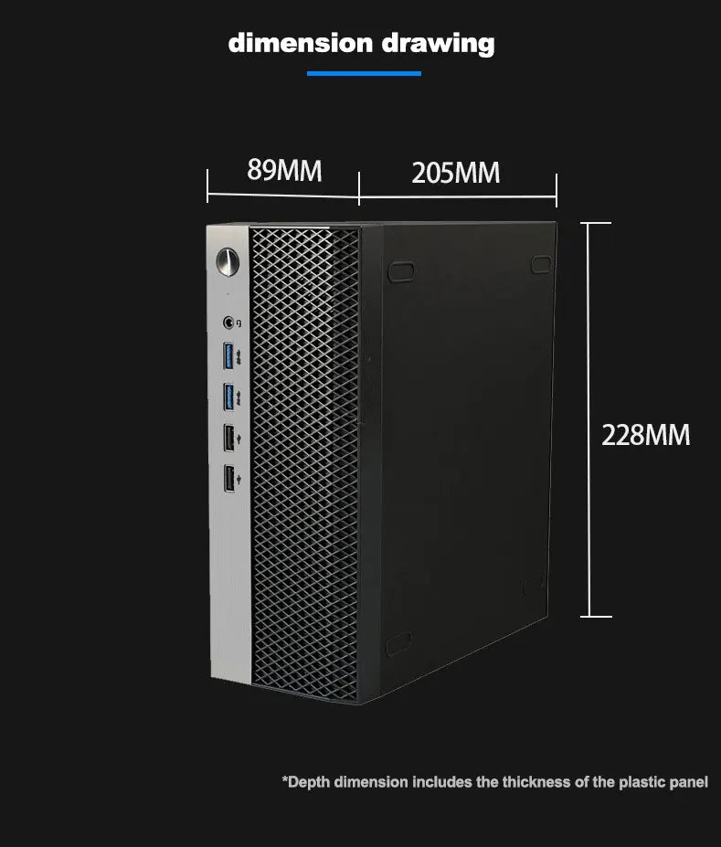 Mini ITX HTPC Case 1U PSU Support Mesh Travel-Friendly Household Theater