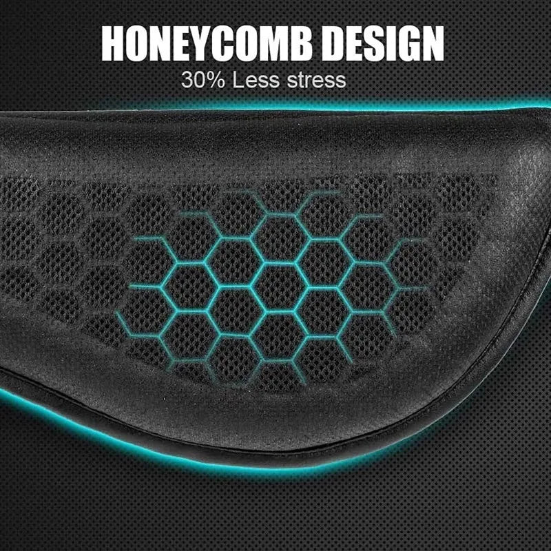 Gel Motorcycle Seat Cushion 3D Honeycomb Pressure Relief Anti-Slip Pad Long Ride Comfort