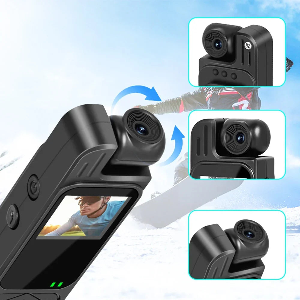 Body Camera 1.3 Inch Screen Mini Camcorder 1080P HD Infrared Night Vision Travel-Friendly Video Recorder TikTok Viral 2025 Gift