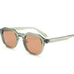 Style Korean Retro Sunglasses for Women TR90 Polygon Polarized UV400 Green Brown 2025 Summer