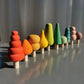 Wooden Building Blocks Pastel Scandinavian Stacking Play Kit Fall 2025 Eco Friendly Imaginative Play Gift