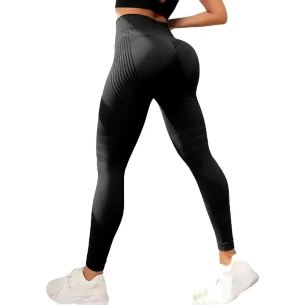 seamless, butt-lifting, for gym & yoga – Compressive high-waist women's 3D leggings