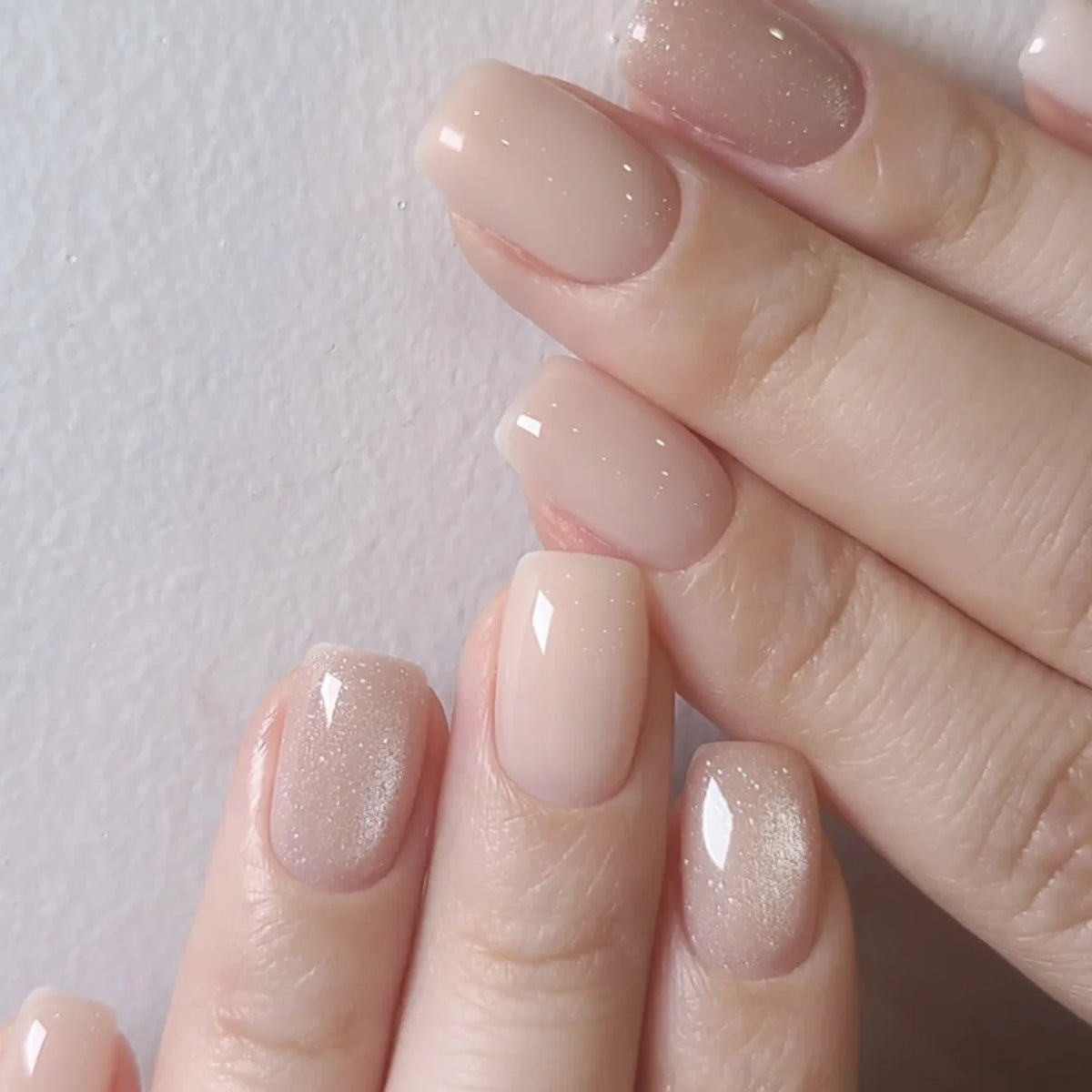 Press On Nails Short Square White Minimalist False Nail Tips Kit Spring 2026 Reusable