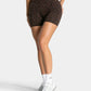women's Stretchy seamless yoga shorts - high-waist hip-lifting, nylon blend, for gym and running