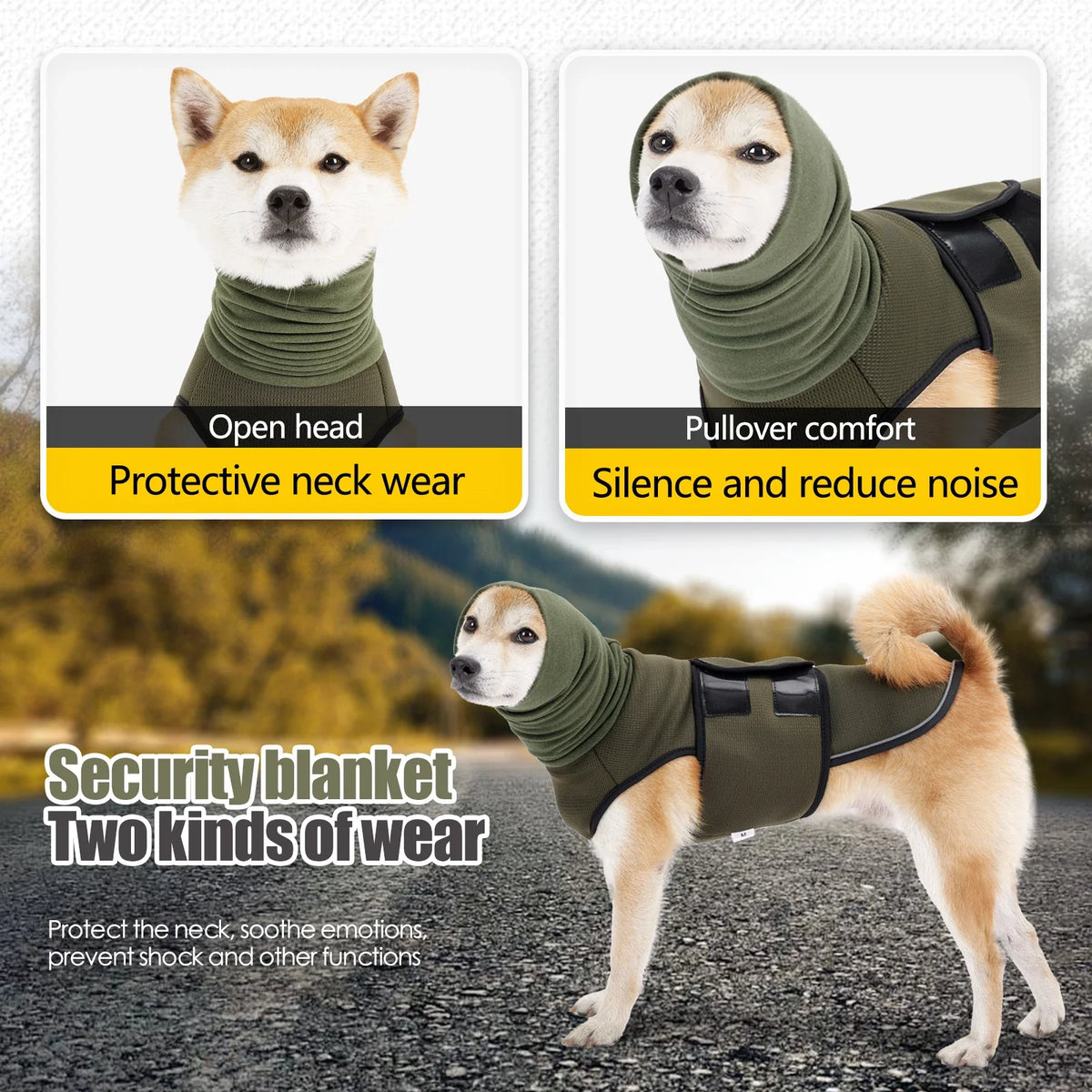 Anxiety Dog Vest Calming Coat TikTok Viral All Seasons Thunder and Fireworks Relief For Pets
