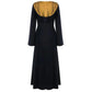 Women's Lace-Up Hooded Medieval Vampire Witch Cloak Robe - Great Halloween Costume for Themed Events
