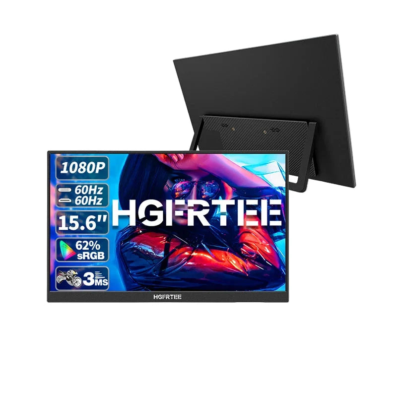 Travel-Friendly 15.6 Inch FHD IPS Monitor Dual Screen USB C