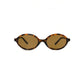 mirror lens, resin frame, casual beach & daily accessory – Retro unisex small oval sunglasses