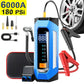 Car2025 Edition Jump Starter Travel-Friendly Power Bank 12V With Air Compressor 6000A Peak Emergency Start 180 PSI Fall