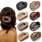 Claw Hair Clip Oval Design Leopard Print Acrylic Barrettes Spring 2026 Trend Gift