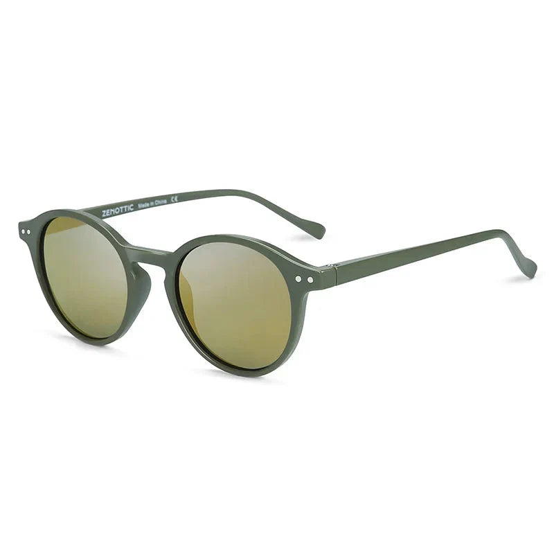 Retro Sunglasses Compact Round Frame UV400 Men Women Vintage Goggles Shade