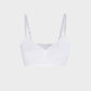 women's Breathable sports bra - ruched front, knit fabric, full-coverage, for yoga and running workouts