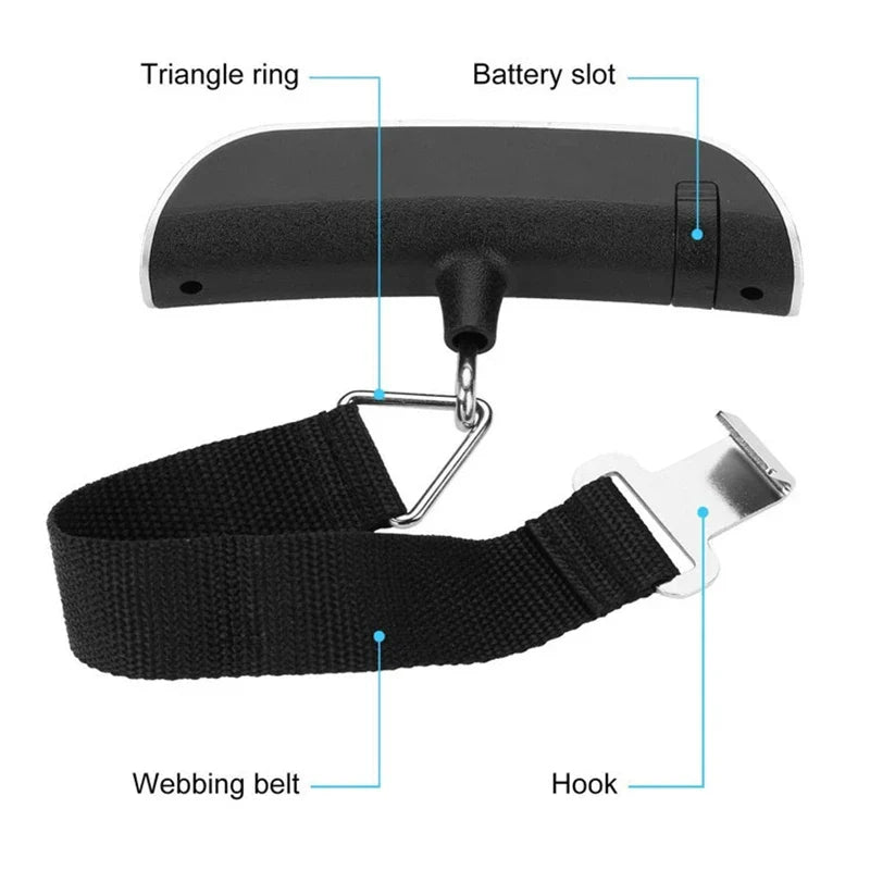 Luggage2026 Edition Scale Size S Digital LCD 50kg 110lb Hanging Travel Weighing Scale Travel-Friendly Travel Essential