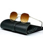 Round Retro Sunglasses for Men/Women Deluxe UV400 Metal Vintage Eyewear No Leather Case