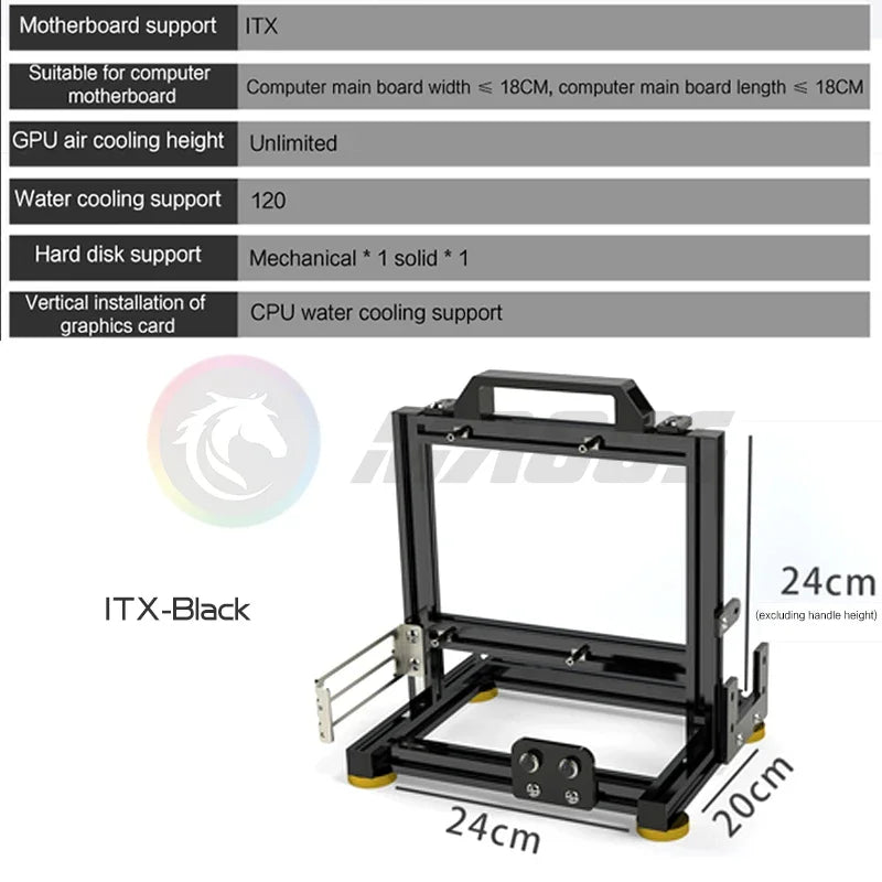 Frame Open PC Case Modular ATX MATX ITX Aluminum Rack