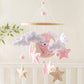 Crib Wooden Mobile Felt Bear Musical Newborn Sensory Toys