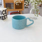 Ceramic Mug 300ml Porcelain Ring Handle Speckled Handmade Contemporary Coffee Cup Fall 2025 Cozy Gift