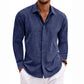 Loose Solid Color Casual Top for Plus Size Fashion – Men’s Long Sleeve T-Shirt