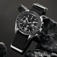 Chronograph Quartz Canvas Watch With Sapphire Crystal