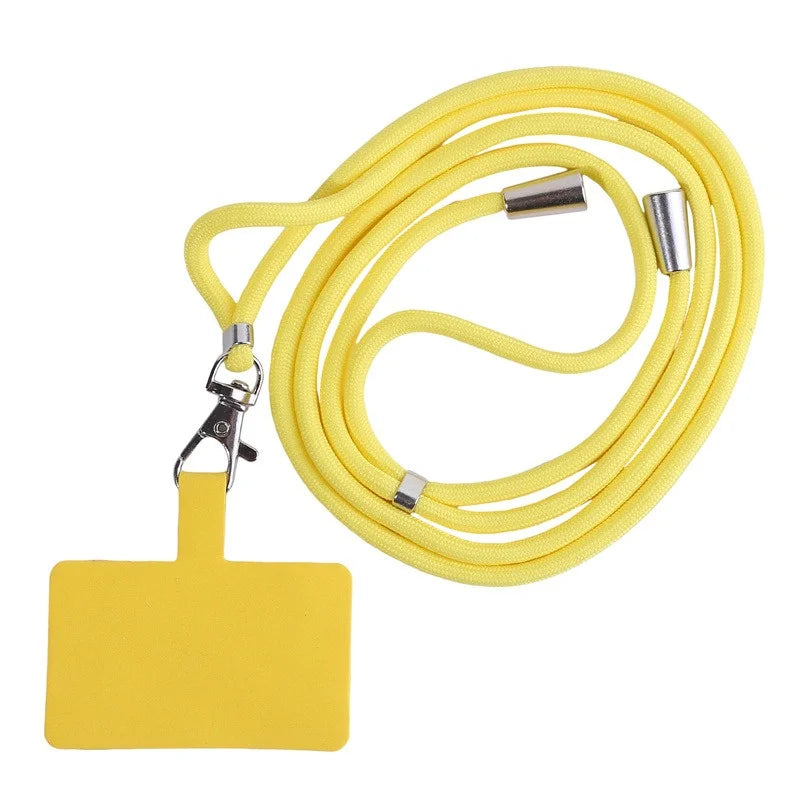 Flexible Detachable Phone Lanyard with Card Holder & Carabiner - 13 Colors, Nylon Strap Accessory