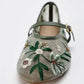 Womens Breathable Ballet Flats - Mary Jane, Mesh, Summer