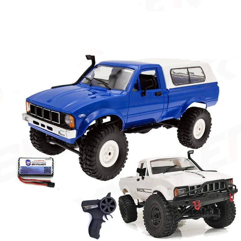 RC Car 1:16 Scale 4WD Rock Crawler Motor-Driven Off Road Buggy With LED Lights Gift For Kids 15-20 Min Run Time